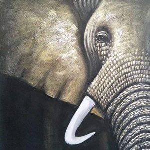 🐘 Elephant Wall Painting on framed Canvas
